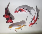 Papercraft de carpe koï en origami