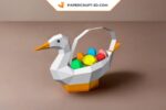 Papercraft duck basket for Easter egg