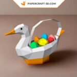 Papercraft duck basket for Easter egg