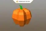 Crâne citrouille en papercraft 3D, weergave 2