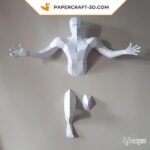 Papercraft homme aux bras écartés en origami