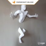 Papercraft homme aux bras écartés en origami