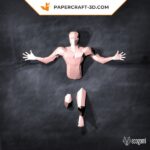 Papercraft homme aux bras écartés en origami