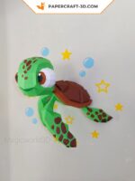 Papercraft de Samy, bébé tortue en origami 3D