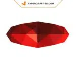 Gros coeur papercraft 3D élégant, weergave 3