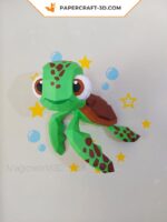 Papercraft de Samy, bébé tortue en origami 3D