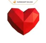 Gros coeur papercraft 3D élégant, weergave 4
