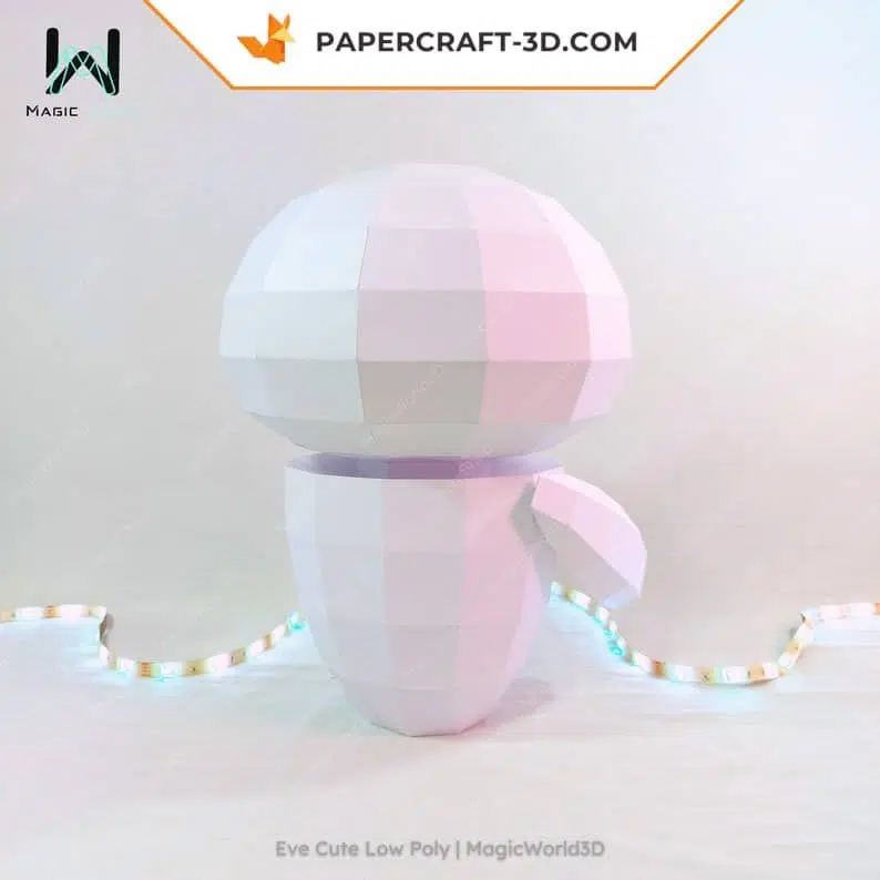 Eve papercraft 3D adorable, weergave 3