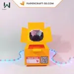 Papercraft caixa de pinguim em origami