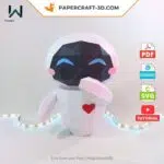 Eve papercraft 3D adorable, weergave 5