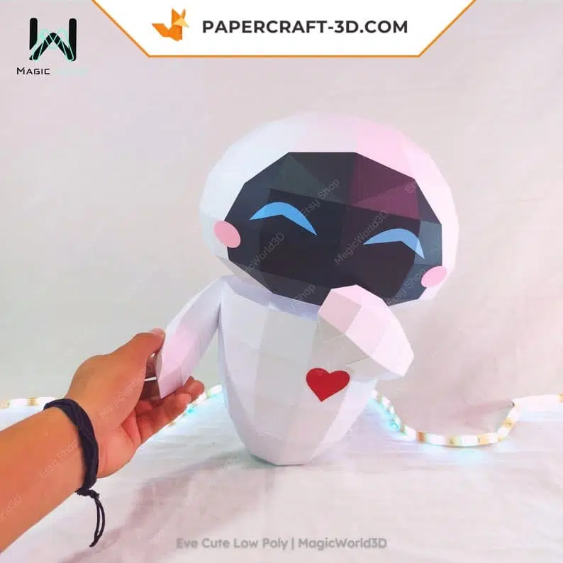 Eve papercraft 3D adorable, weergave 4