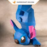Papercraft of Stitch acrobatic in 3D