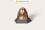 Papercraft gratuit de marmotte en origami 3D