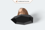 Papercraft gratuit de marmotte en origami 3D