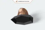 Papercraft gratuit de marmotte en origami 3D