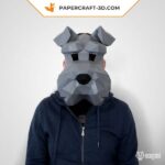 Papercraft di schnauzer in origami 3D