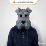 Masque de schnauzer en papercraft