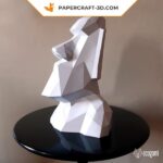 Papercraft de Moai en origami 3D