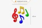 Papercraft gratuit de notes de musique en origami