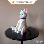 Papercraft kitten in 3D origami