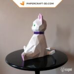 Papercraft kitten in 3D origami