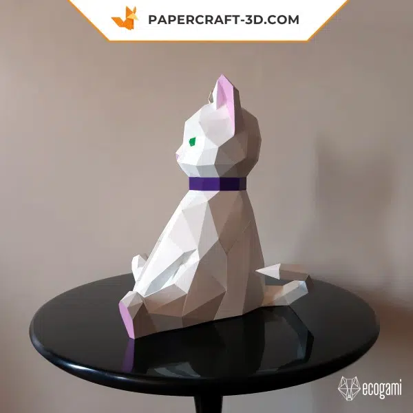 Papercraft 3d chaton, weergave 3