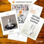 Papercraft 3d chaton, weergave 4