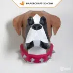 Papercraft 3d chien boxer