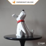 Papercraft puppy in 3D origami