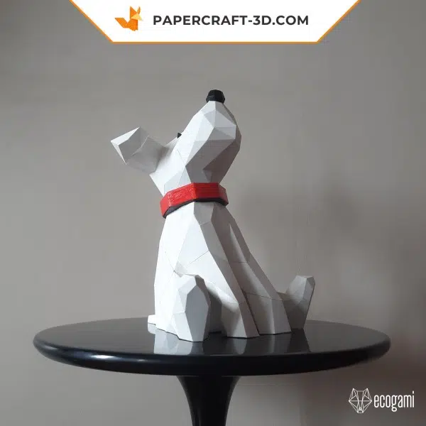Papercraft 3d chiot mignon, weergave 2