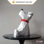 Papercraft 3d chiot mignon