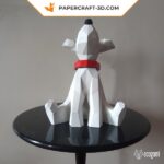 Papercraft puppy in 3D origami