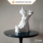 Papercraft puppy in 3D origami