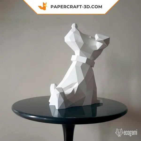 Papercraft 3d chiot mignon, weergave 4
