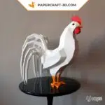 Papercraft di gallo in origami