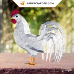 Papercraft de coq en origami