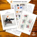 Papercraft pareja de tucanes en origami