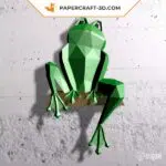 Papercraft 3d grenouille : modèle DIY pour une déco ludique, weergave 3
