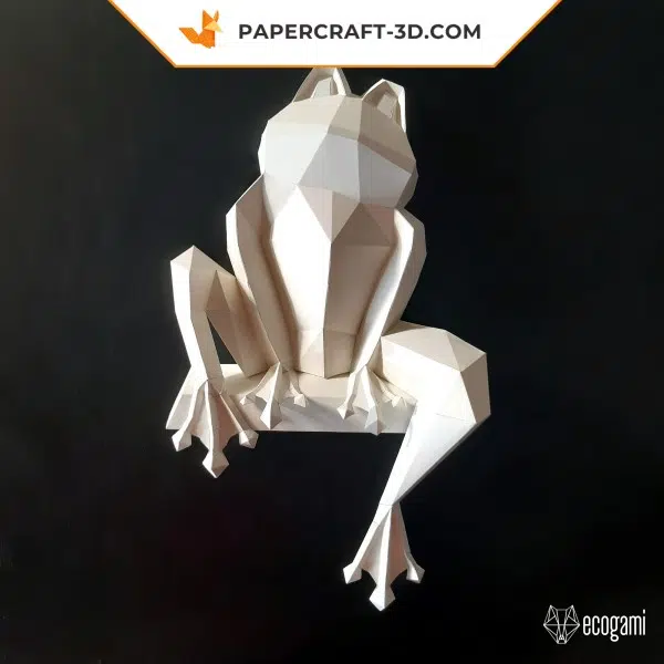 Papercraft 3d grenouille : modèle DIY pour une déco ludique, weergave 2