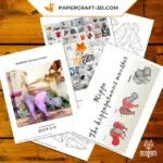 Papercraft 3d hippopotame, weergave 5