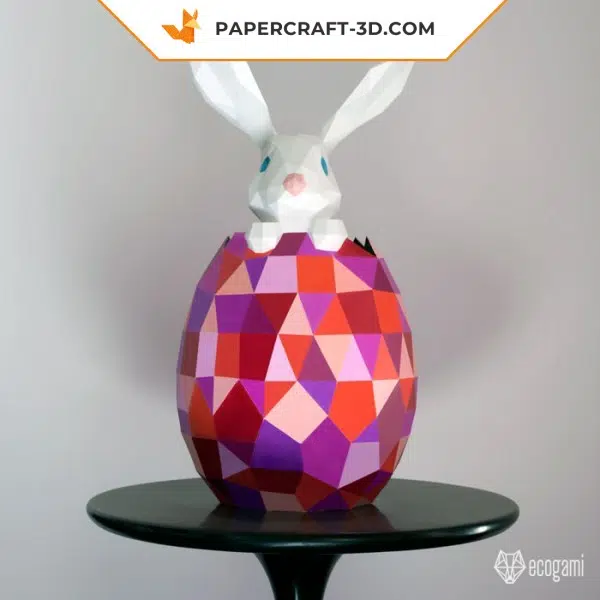 Papercraft Osterhase Origami 3D