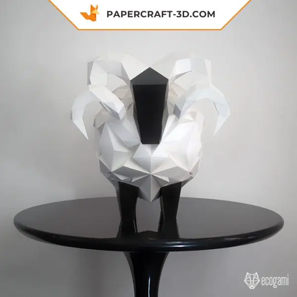 Papercraft 3d mouton, weergave 2