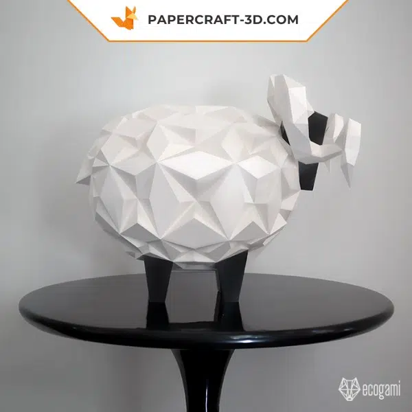 Papercraft 3d mouton, weergave 3