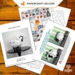 Papercraft de oveja en origami 3D