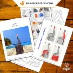 Papercraft 3d otarie, weergave 4