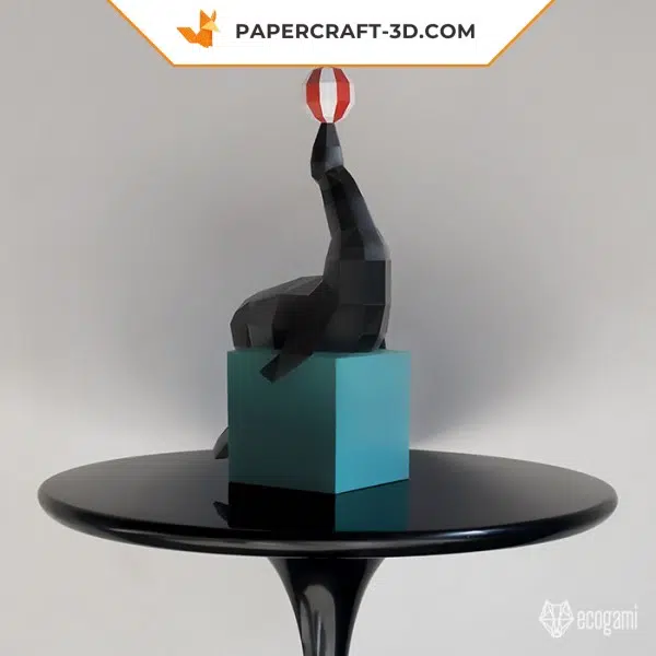 Papercraft 3d otarie, weergave 5
