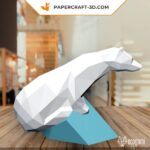 Papercraft eines Eisbären in Origami 3D