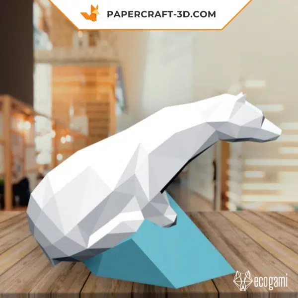 Papercraft 3d ours polaire, weergave 3