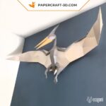 Papercraft of pterodactyl in 3D origami