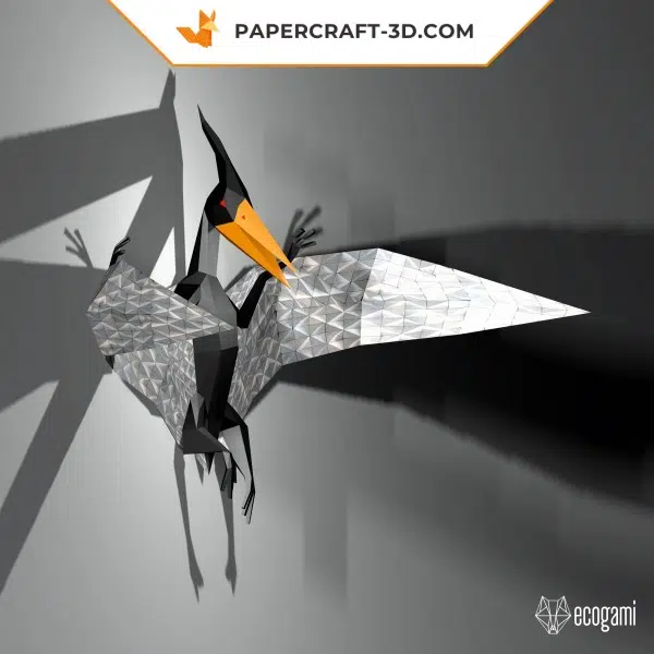 Papercraft 3d ptérodactyle, weergave 4